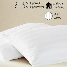 Párnahuzat - 50x70cm - szállodai - 2cm csíkos