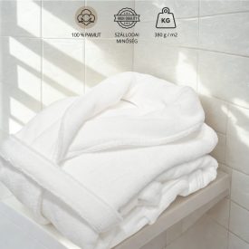   Frottír köntös - felnőtt - 6XL - fehér - Szálloda minőségű 