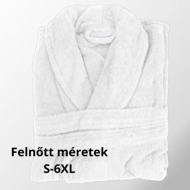Frottír köntös - Felnőtt - S-6XL - fehér - Szálloda minőségű    Frottír köntös - Felnőtt - S-6XL - fehér - Szálloda minőségű