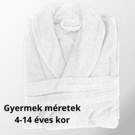 Frottír köntös - Gyermek - fehér - Szálloda minőségű    Frottír köntös - Gyermek - fehér - Szálloda minőségű
