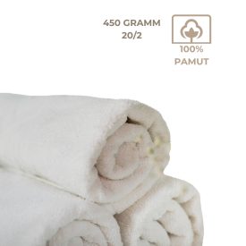   Frottír törölköző - 1db -  50x100 cm - fehér - enyhén bolyhos - szálloda minőség 