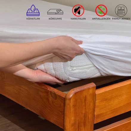 Vízhatlan matracvédő - gumilepedő - 90x200 cm - körgumis, pamut jersey - inkontinencia lepedő
